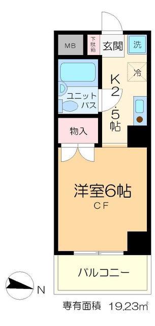 クレバーハウス(1K/5階)の間取り写真