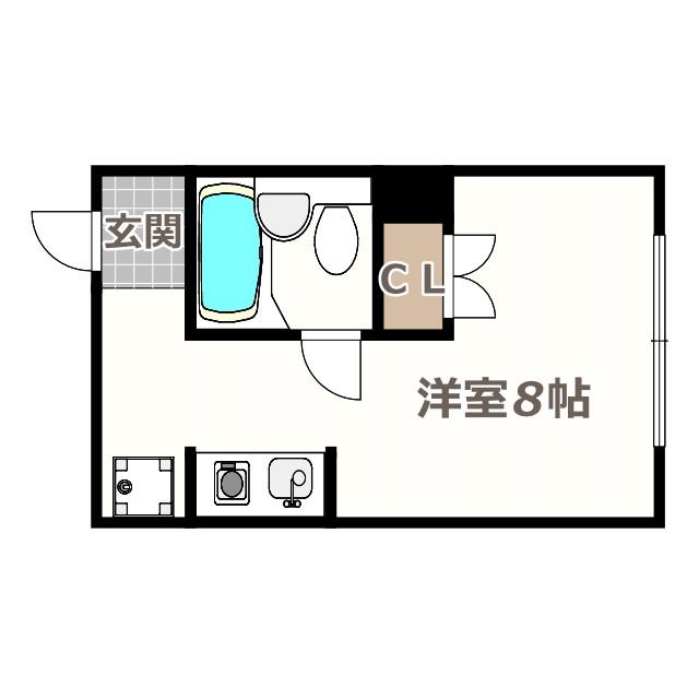日光ビル(ワンルーム/3階)の間取り写真