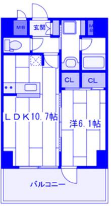 RALLY´S(1LDK/9階)の間取り写真