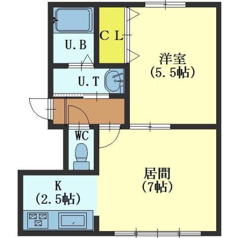 ペラッツィ宮前(1LDK/4階)の間取り写真