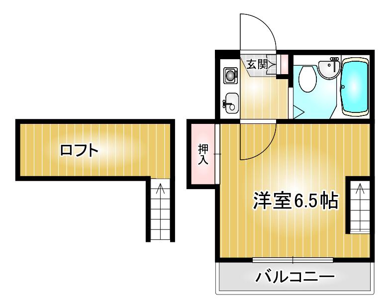シャトレー千種(1K/1階)の間取り写真