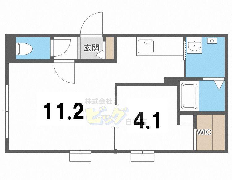 JANUS RESIDENCES南郷HILLS(1LDK/3階)の間取り写真