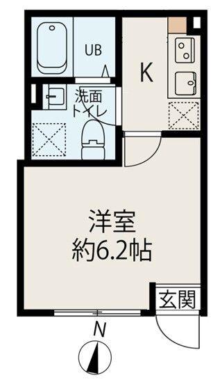 PENNY LANE(1K/1階)の間取り写真