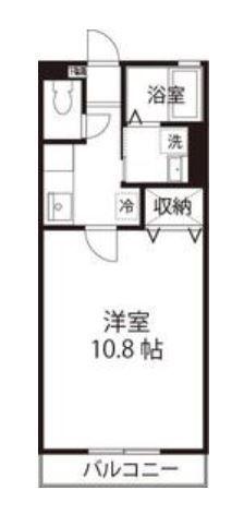 レトア篠崎(1K/2階)の間取り写真