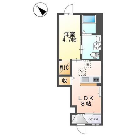 アイル八王子(1LDK/1階)の間取り写真