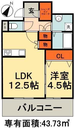 ヒューリックレジデンス千葉中央(1LDK/13階)の間取り写真