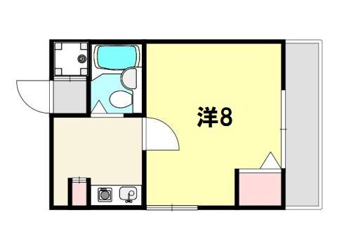 サンプラザ三宮(1K/10階)の間取り写真