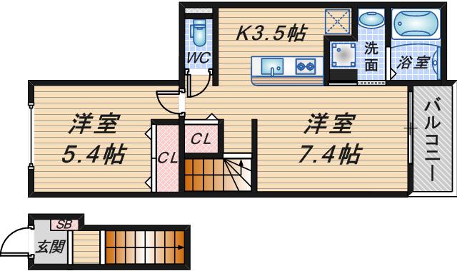 TM.MAISON(1LDK/3階)の間取り写真