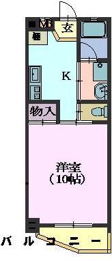 野村ビル(1K/4階)の間取り写真