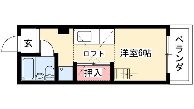ルミナス パルビラ(ワンルーム/4階)の間取り写真