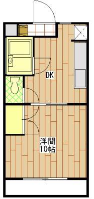ア・ラ・モードS(1DK/3階)の間取り写真