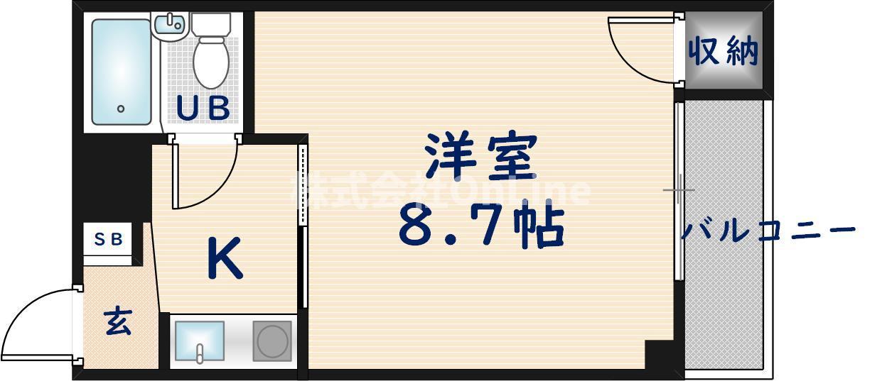 BLUE STAR G-1(1K/4階)の間取り写真