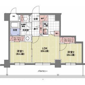 F013(2LDK/12階)の間取り写真