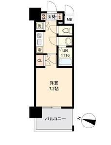 LASANTE上杉(1K/4階)の間取り写真