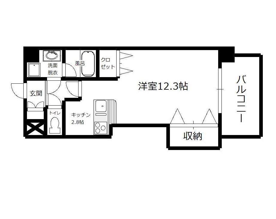 GRACE COURT(ワンルーム/4階)の間取り写真