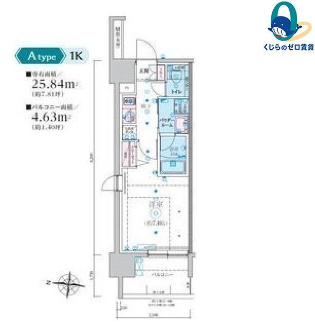 リヴシティ新栄(1K/11階)の間取り写真