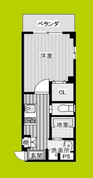 みおつくし小路 (1K/7階)の間取り写真