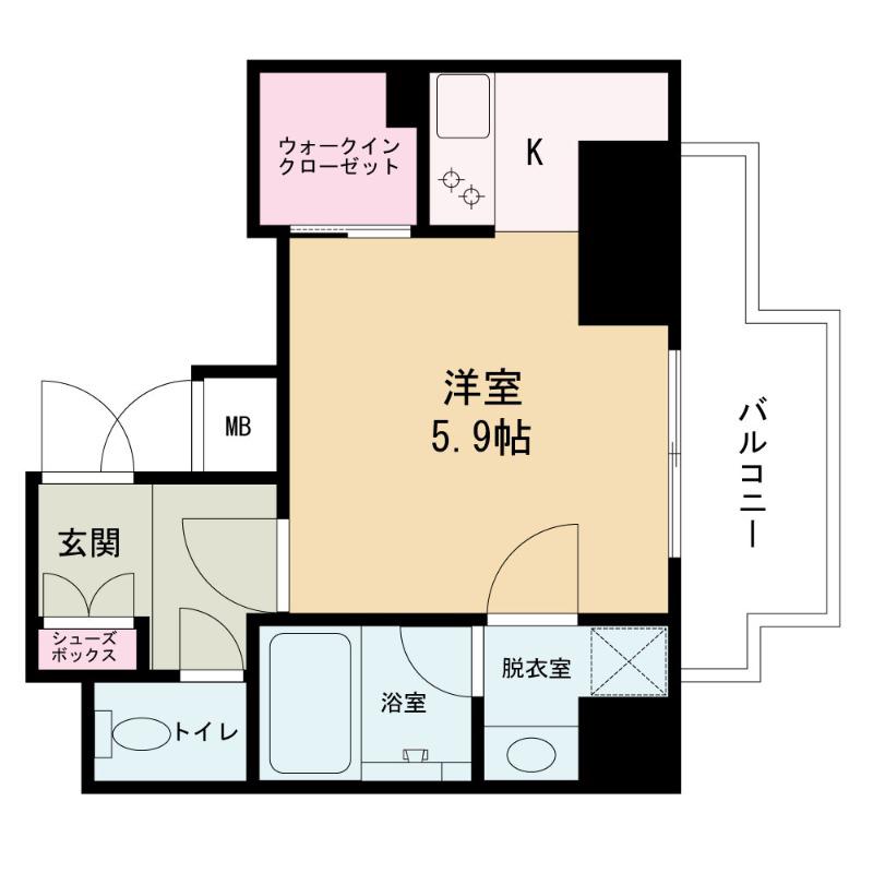 アスヴェル梅田北(ワンルーム/3階)の間取り写真