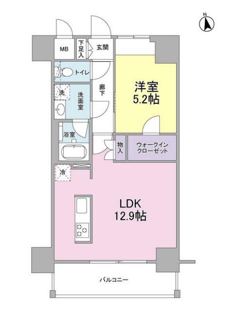 VANTAGE HASUNE(1LDK/8階)の間取り写真
