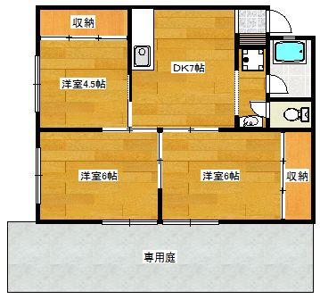 IT長門石I(3DK/2階)の間取り写真