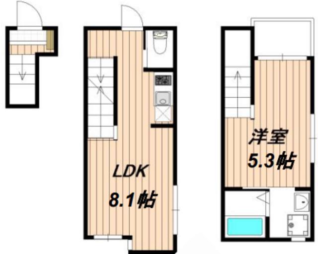 BEテラス赤羽 201(1LDK/2階)の間取り写真