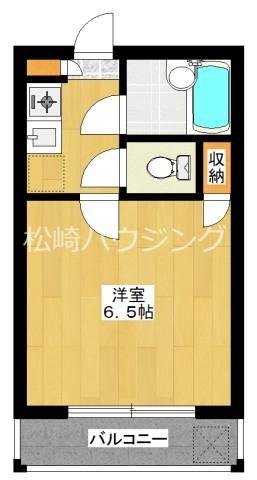 フラット・ポローニア(1K/3階)の間取り写真