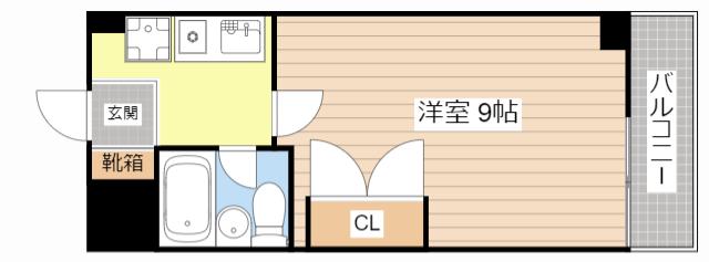 カーサソラッツオ1番館(1K/6階)の間取り写真