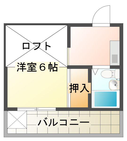 ETPレジデンス美山台(1K/1階)の間取り写真