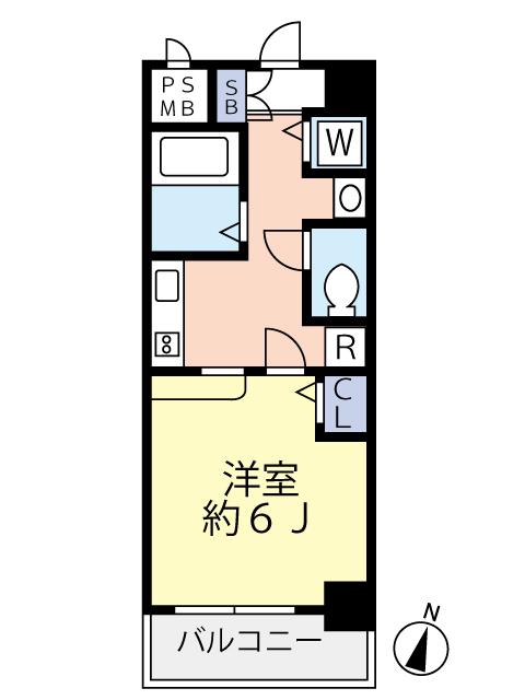 グランヴァン武蔵小山II(1K/4階)の間取り写真