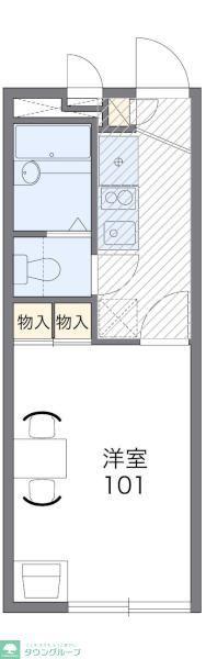 レオパレスエクセル元山I(1K/2階)の間取り写真