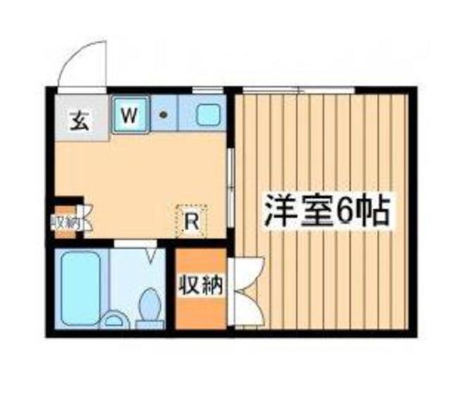 コリーヌ・アビデI(1K/1階)の間取り写真