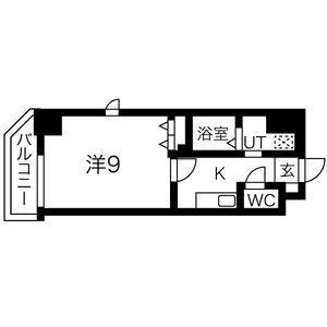 SPACE BEAT(1K/6階)の間取り写真