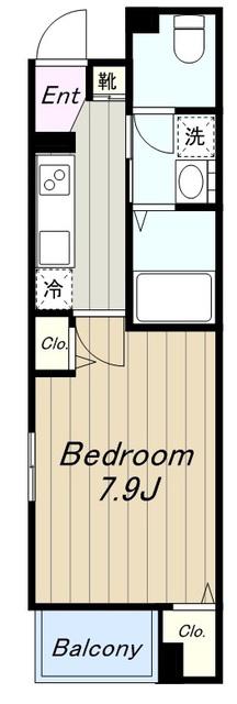 ビリーブ(1K/3階)の間取り写真
