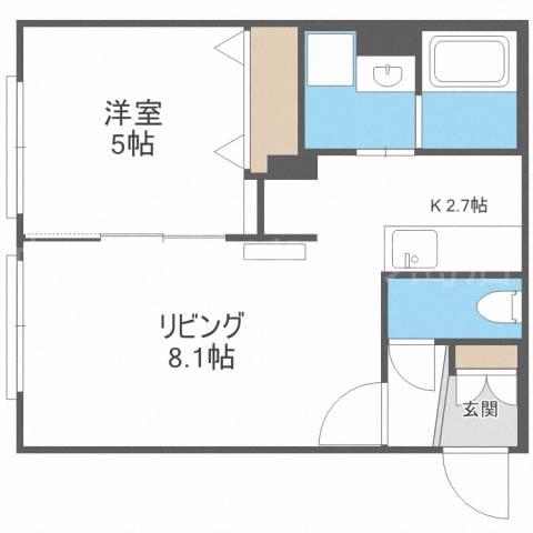 グランメール南郷13駅前(1LDK/3階)の間取り写真