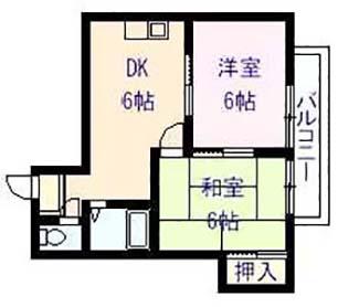広光ハイツ(2DK/4階)の間取り写真