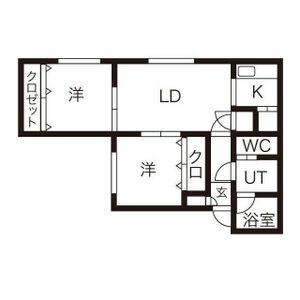 SEコート(2LDK/3階)の間取り写真