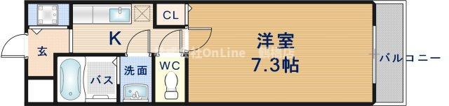 PALACE50(1K/2階)の間取り写真