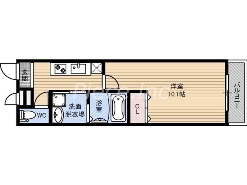 フジパレス横堤3番館(1K/3階)の間取り写真