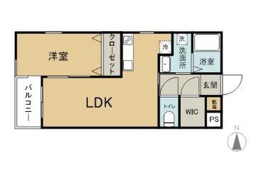 リデアル上人ヶ浜(1LDK/2階)の間取り写真