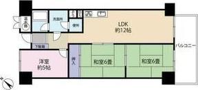シャトードメール須磨(3LDK/3階)の間取り写真