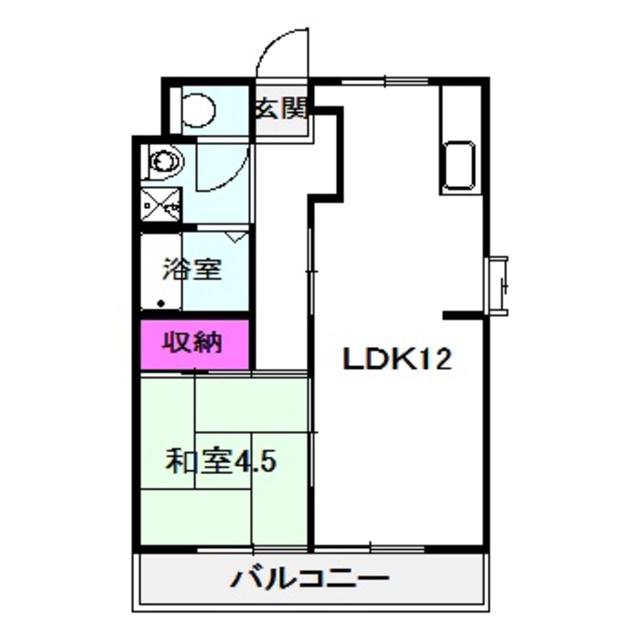 クリアポート福本(1LDK/5階)の間取り写真