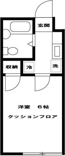 メレックス中村橋A棟(1K/2階)の間取り写真