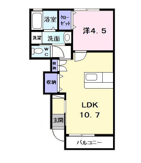 MO-V A(1LDK/1階)の間取り写真