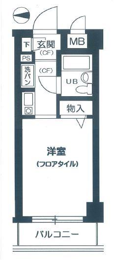 マイステージ笹塚(ワンルーム/2階)の間取り写真