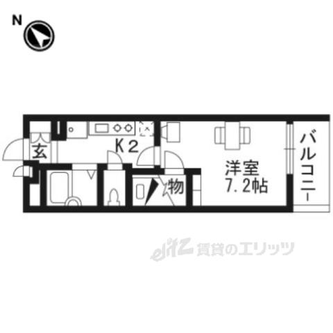 レオパレス大河原(1K/2階)の間取り写真