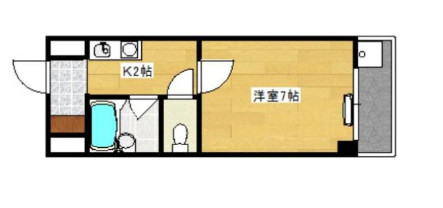 Fビル井口(1K/3階)の間取り写真