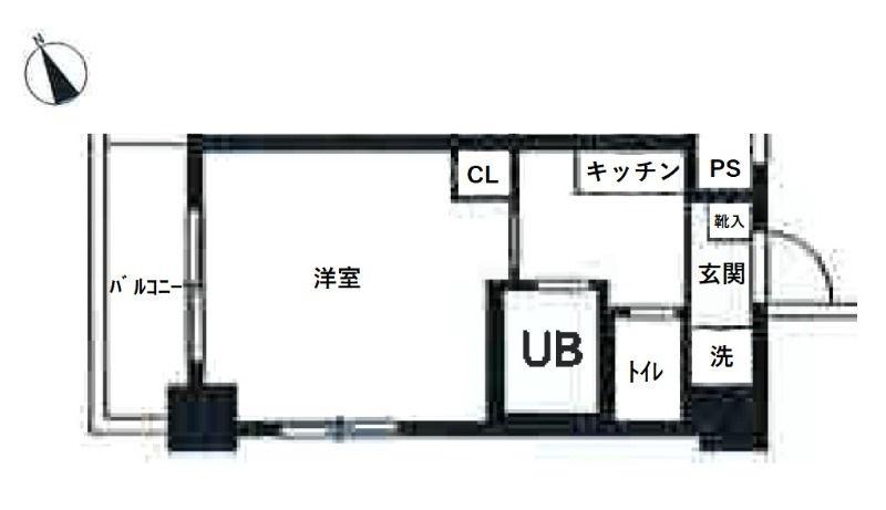 スカイコート新宿新都心第2(1K/5階)の間取り写真