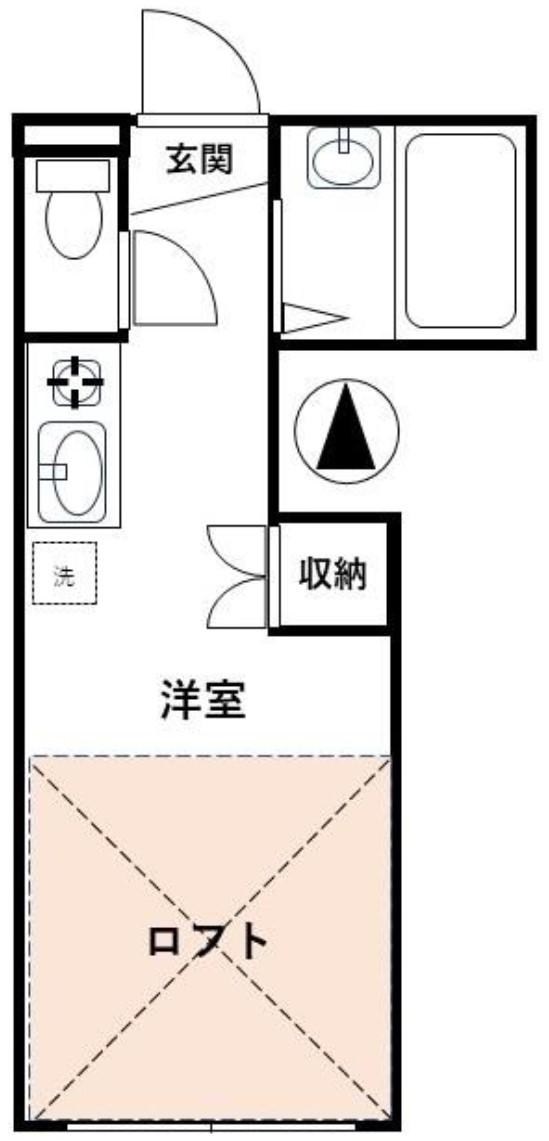 ラ・セルジュ新宿落合 手無 敷礼無 先行申込可 外国籍 8/末退去(ワンルーム/2階)の間取り写真