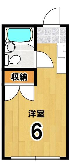 ハイツ賀茂II(ワンルーム/3階)の間取り写真