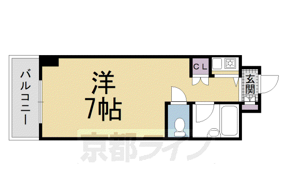 ノアーズアーク京都五条(1K/6階)の間取り写真